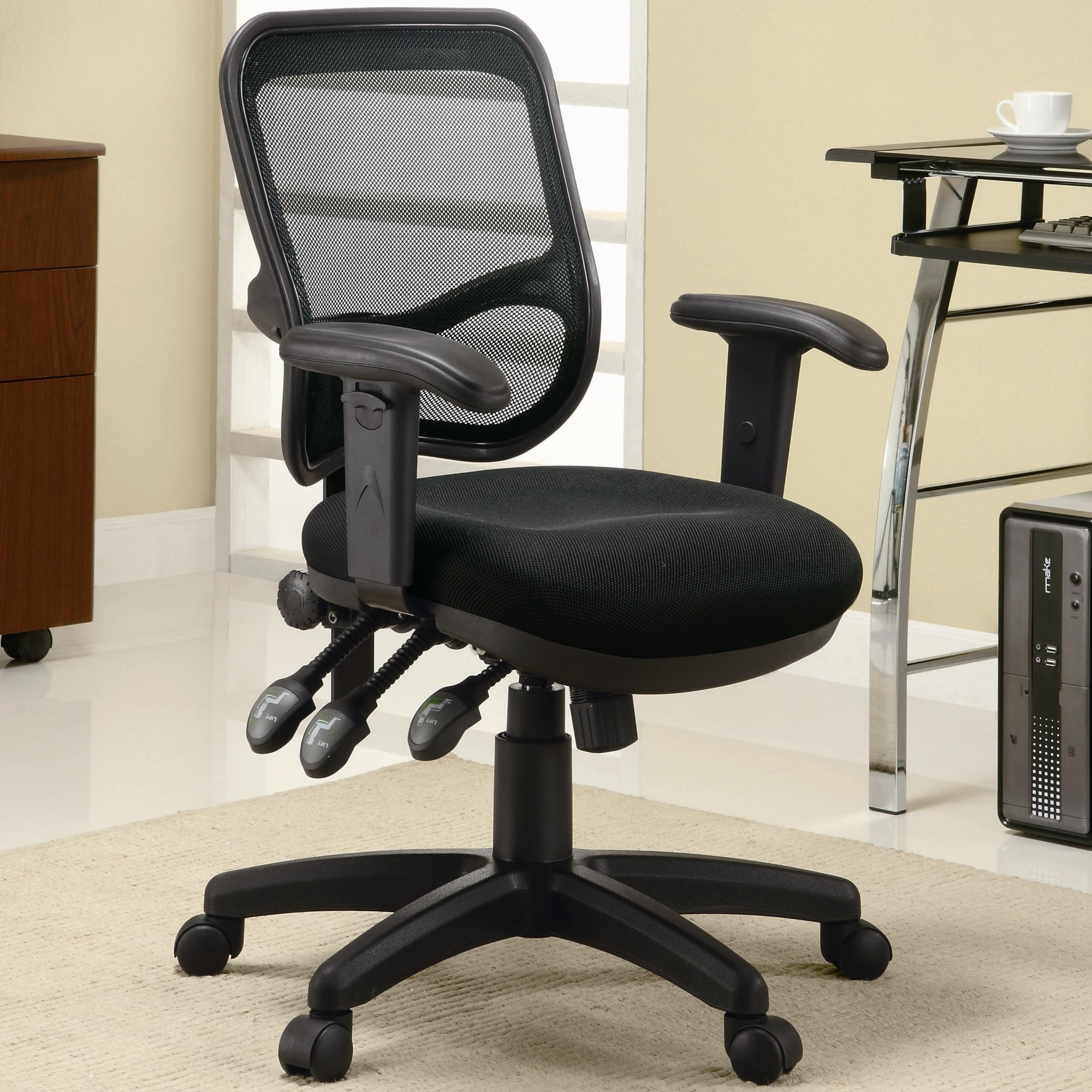 Coaster Office Chairs 800019 Contemporary Mesh Office Task Chair A1 Furniture & Mattress